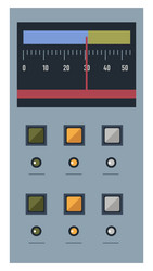 panel with buttons and display data vector image