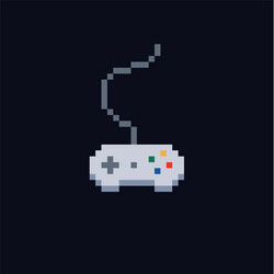 Pixel Art 8-Bit Gamepad vector image