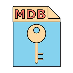 secure mdb file icon of database security vector image