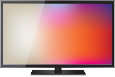 Set of three tv flat screen lcd plasma realistic Vector Image