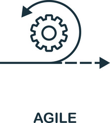 agile outline icon thin line concept element from vector image