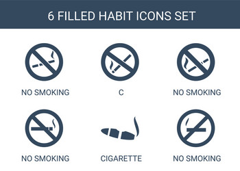 habit icons vector