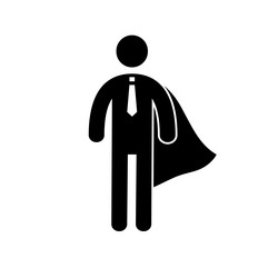 Superhero stick man Royalty Free Vector Image - VectorStock