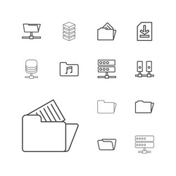 Archive icons vector