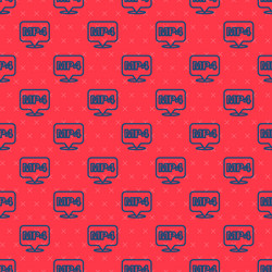 blue line mp4 file document download button vector image