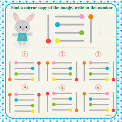logic puzzle game for children select and write vector image