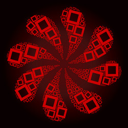 Red empty square icon rotation stream vector