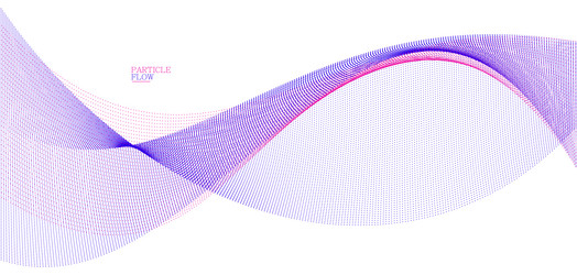 smooth background with wave of flowing particles vector image
