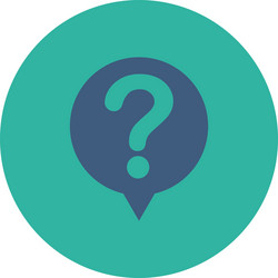 status flat cobalt and cyan colors round button vector image