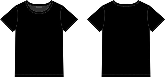 Unisex black t-shirt design template front vector