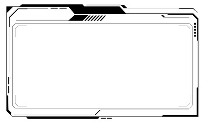 hud frames black user interface elements design vector image