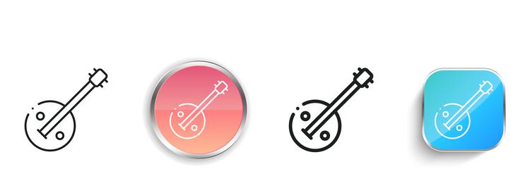 kora icon thin linear regular and button style vector image