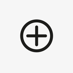 add button line icon for website and apps ui vector image