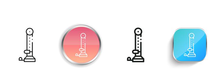 high striker icon thin linear regular and button vector image