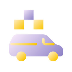 minivan taxi flat gradient two-color ui icon vector