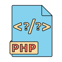php file icon representing programming vector image