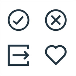 user interface line icons linear set quality vector image