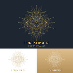 geometric abstract round form with connected line vector image
