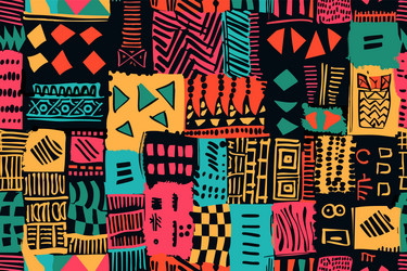 abstract pattern with elements of african style vector image