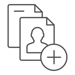 Add file thin line icon questionnaire list vector