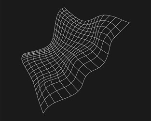cyber distorted grid retro punk design element vector image