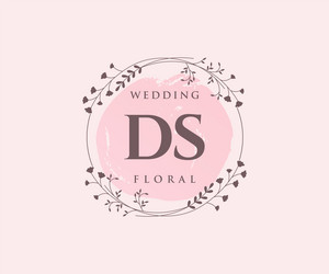 Ds initials letter wedding monogram logos Vector Image