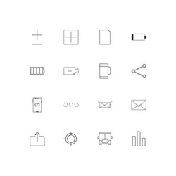 Web applications linear thin icons set outlined vector