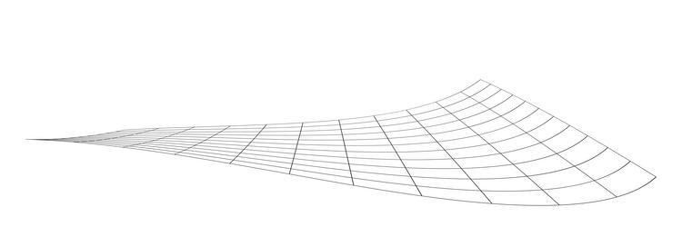 graticule grid mesh plane with deform distortion vector image