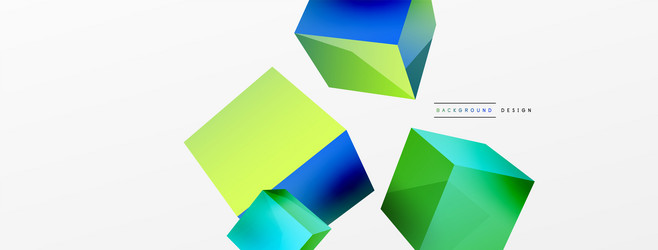 3d cubes abstract background composition vector image