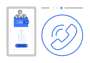 digital wallet and mobile network concept vector image