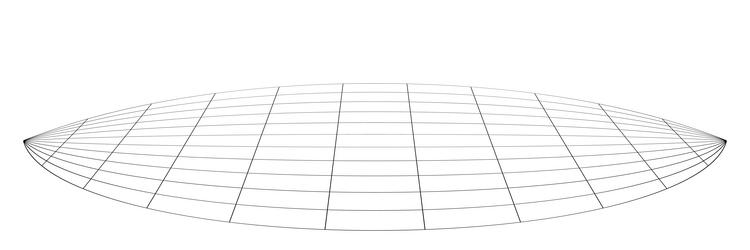 Graticule grid mesh plane with deform distortion vector