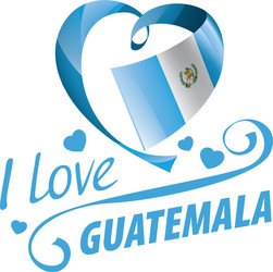 Guatemala Flag Heart Emblem Vector Image