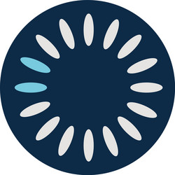 lines loading circle block style icon vector image