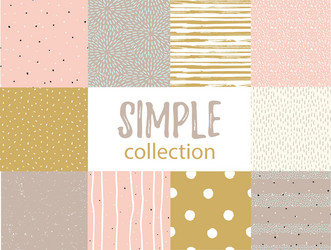 seamless patterns with universal simple textures vector image