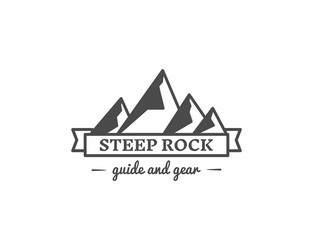 Steep Rock Outdoor Badge Vector Image