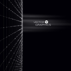 Technological Particle Network vector image