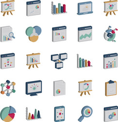 data visualization isometric isolated icon vector image
