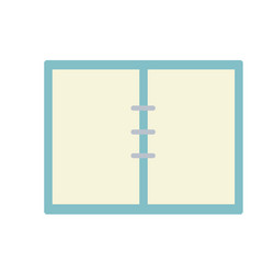 notepad open notebook for writing vector image