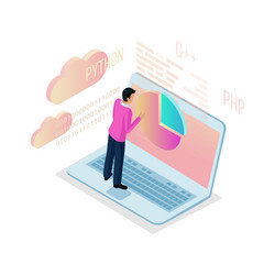 Programming Isometric Concept vector image