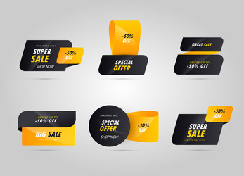 Variety sales tag set vector