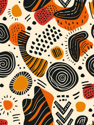 abstract pattern with elements of african style vector image