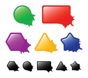 buttons or banners with blots vector