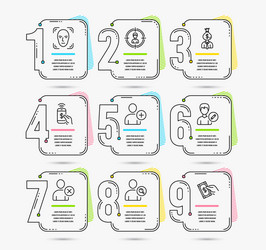 delete user add and phone payment icons vector image