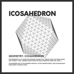 isolated low poly icosahedron 3d model render vector