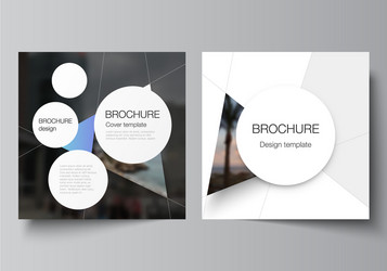 minimal layout two square format vector image