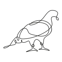 One continuous line drawing of flying dove bird Vector Image