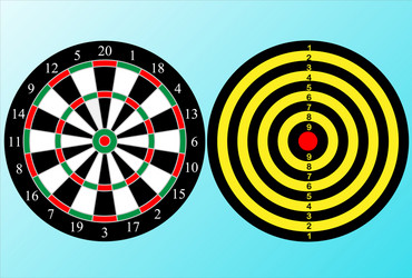 playing field dartboard with two sides vector image