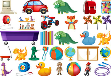 Set children toys vector