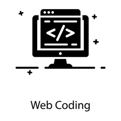 web coding vector image