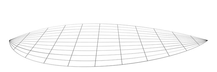 graticule grid mesh plane with deform distortion vector image